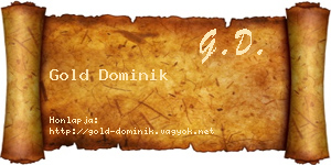 Gold Dominik névjegykártya