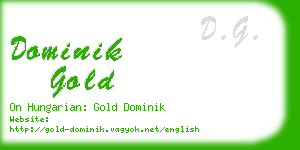 dominik gold business card